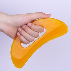 Gua Sha Massage Tool With Handle Resin Massage Tools Lymphatic Drainage Massager Body Shaping Gua Sha Tools - Orange