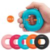 40-80LB Strength Hand Grip Ring; Muscle Power Training Silicone Ring; Fitness Body Building Carpal Expander Training Finger Ring - Black-70-80BL