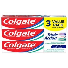Colgate Triple Action Toothpaste;  Original Mint;  3 Pack;  6 oz - Colgate