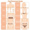 Electric Muscle Stimulator Dual Channels Pulse Massager Pain Relief Therapy Tens Device with Electrode Pads Wires - White