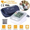 Digital Arm Blood Pressure Monitor LCD Digital Heart Beat BP Gauge Health Test w/Voice - Grey