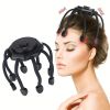 Cactus Electric Massager - Relieve Stress and Tension with Octopus Head Scalp Kneading Massager - Black