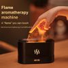 Aroma Diffuser Flame Light Mist Humidifier Aromatherapy Diffuser With Waterless Auto-Off Protection For Spa Home Yoga Office - White