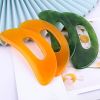 Gua Sha Massage Tool With Handle Resin Massage Tools Lymphatic Drainage Massager Body Shaping Gua Sha Tools - Orange