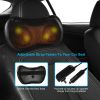 Back Neck Massage Pillow Kneading Massager In-Car Thermotherapy Massage Pillow w/ Car Charger US Plug - Black