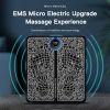 EMS Foot Massager Pad Reflexology Foot Acupoint Massage Muscle Stimulation Improve Blood Circulation Relief Pain USB Rechargeabl - Black