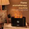 Aroma Diffuser Flame Light Mist Humidifier Aromatherapy Diffuser With Waterless Auto-Off Protection For Spa Home Yoga Office - White