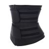 Workout Waist Trainers for Women Sweat Waist Trimmers Weight Loss Body Shaper - Double belt Black - M