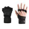 1 Pairs Unisex Weightlifting Training Gloves Fitness Sports Body Building Gymnastics Gym Hand Wrist Palm Protector Gloves - Red - XL