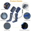 Leg Massager Air Compression Calf Feet Thigh Foot Massage Wraps Muscle Pain Relief Blood Circulation with 4 Modes 3 Intensities - Blue