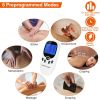 Electric Muscle Stimulator Dual Channels Pulse Massager Pain Relief Therapy Tens Device with Electrode Pads Wires - White