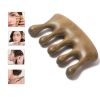1pc Meridian Massage Comb Sandalwood Wooden 5 Tooth Point Acupuncture Head Massage Therapy Blood Circulation Anti-static Smooth Hair - Style 2