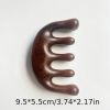 1pc Meridian Massage Comb Sandalwood Wooden 5 Tooth Point Acupuncture Head Massage Therapy Blood Circulation Anti-static Smooth Hair - Style 2