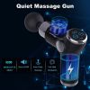High Frequency Massage Gun Mini LCD 32 Speeds Fascia Gun Muscle Massager Relaxation Body Relax Fitness - grey