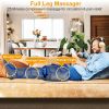 Leg Massager Air Compression Calf Feet Thigh Foot Massage Wraps Muscle Pain Relief Blood Circulation with 4 Modes 3 Intensities - Blue