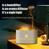 NEW 250ML Simulation Flame Jellyfish Air Humidifiers Fragrance Aromatherapy Machine Essential Oil Aroma Diffuser - White