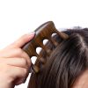 1pc Meridian Massage Comb Sandalwood Wooden 5 Tooth Point Acupuncture Head Massage Therapy Blood Circulation Anti-static Smooth Hair - Style 2